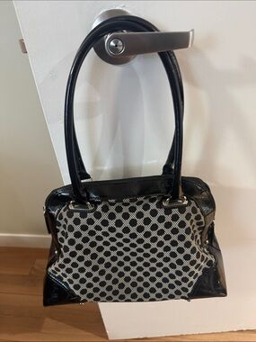 Black and White Pattern Satchel Handbag